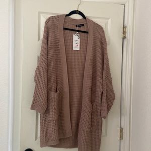 New with tags mauve crochet sweater